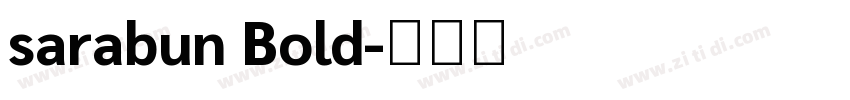 sarabun Bold字体转换